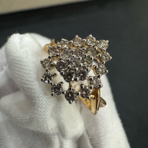 14k natural diamond ring